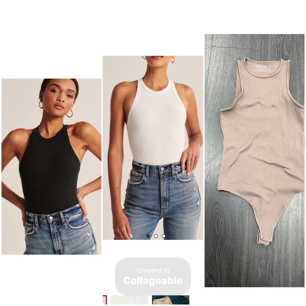 Abercrombie & Fitch Women’s Ribbed‎ Scuba Bodysuit Sz XS